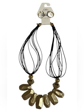 Cato Gold and Black Multi-Strand Necklace